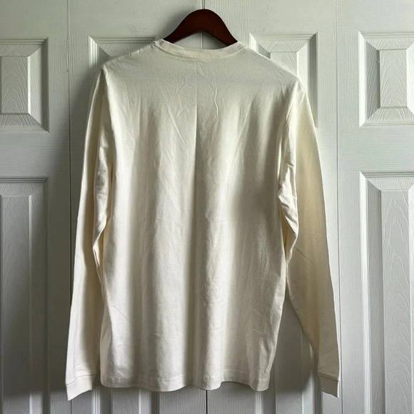 J. Crew Men's Long-Sleeve Broken-In T-Shirt in Solid White Cotton Size M - Picture 4 of 4